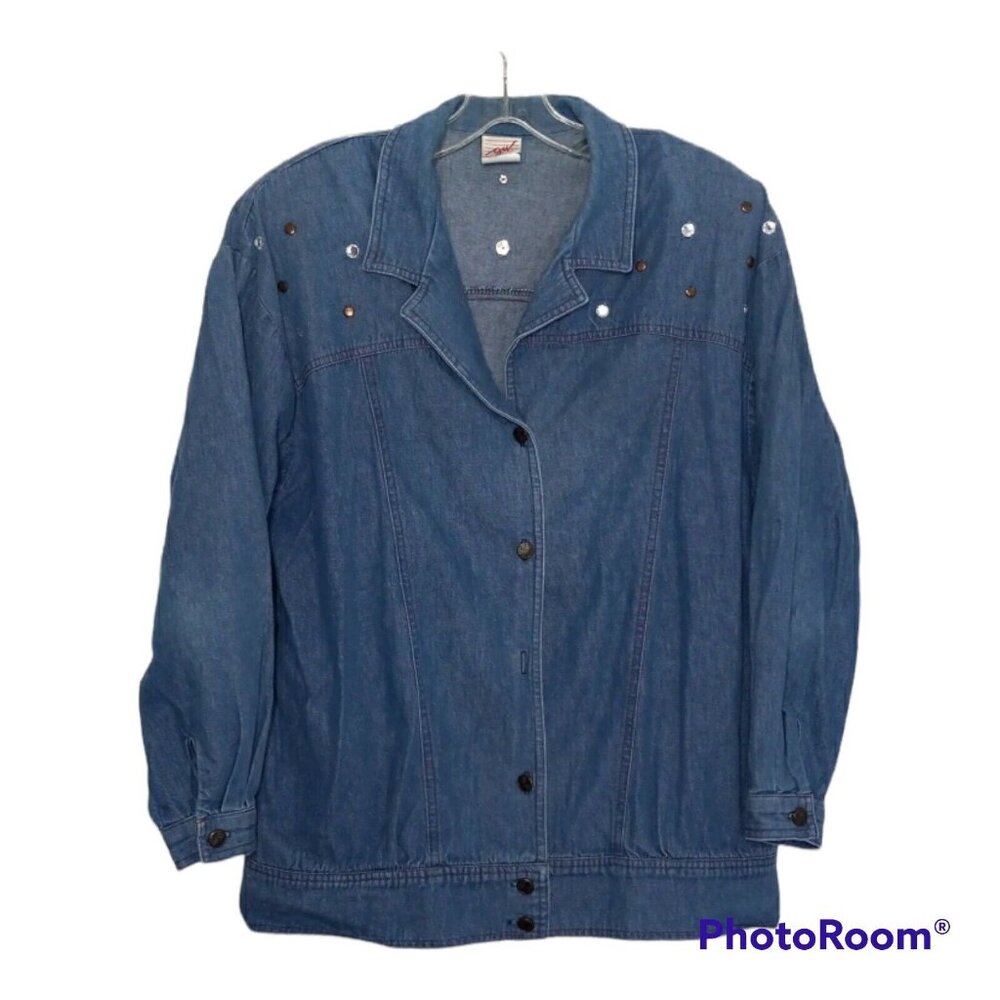 GW Division of Graff Demin Jacket M Studded Blue Collar USA